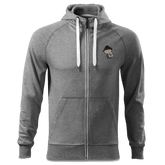 Da Oid Sinzer Bier Sweatshirt Zip Hoody Herren Grau Meliert Lauterbacherfilze Front